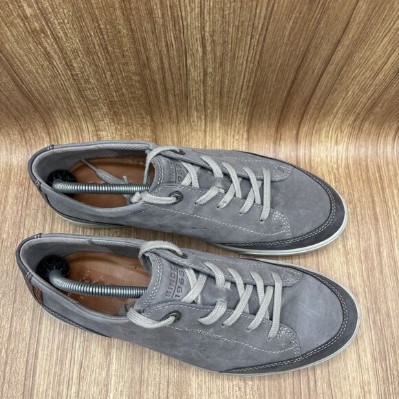 ECCO Collin 2.0 Leather Sneaker Men Grey Casual Perforated Lace Up EU 44 US 10.5 - Picture 2 of 8